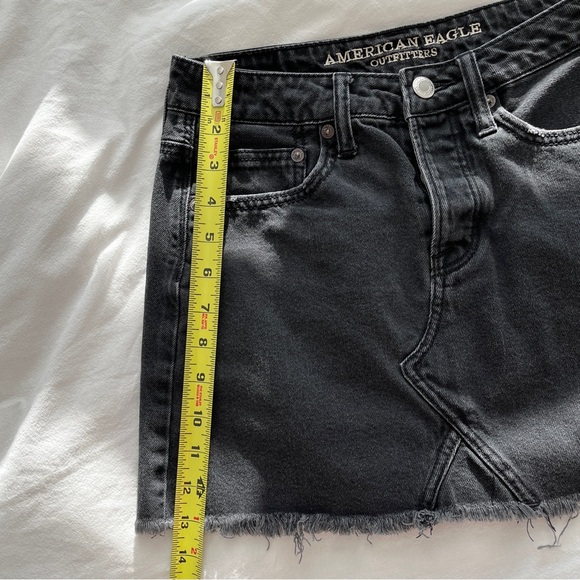 American Eagle Black Denim Mini Skirt - Picture 6 of 7